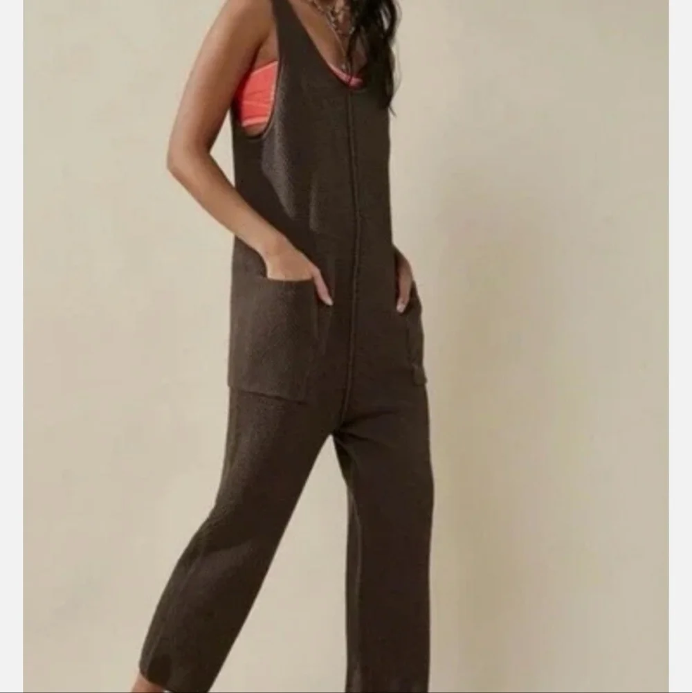 Free People Hailee Sweater Jumper in Minked Brown Size L - Picture 4 of 5